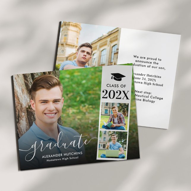 Lámina Invitación de graduados de Collage de fotos modern (Subido por el creador)