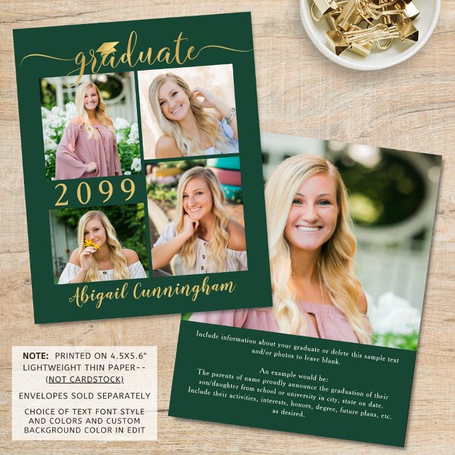 Lámina Invitación de Graduados de Foto de Budget Green Go (Subido por el creador)