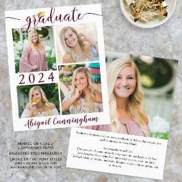 Lámina Invitación de graduados de presupuesto guión de Bo