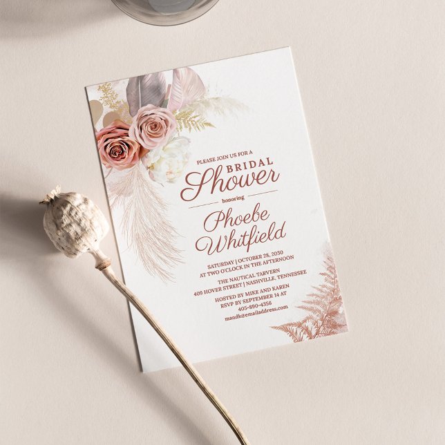 Lámina Invitación de Grass a Budget Bridal Shower Pampas (Subido por el creador)