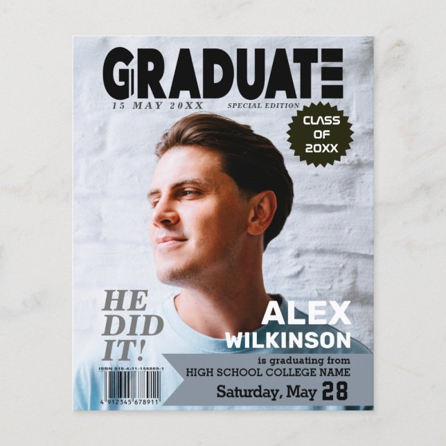 Lámina INVITACIÓN de Guy Grad con estilo de portada de la (Anverso)