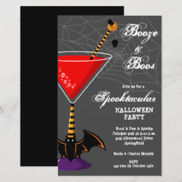 Lámina Invitación de Halloween con presupuesto Booze and 