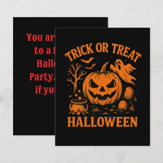 Lámina Invitación de Halloween con trucos o trucos