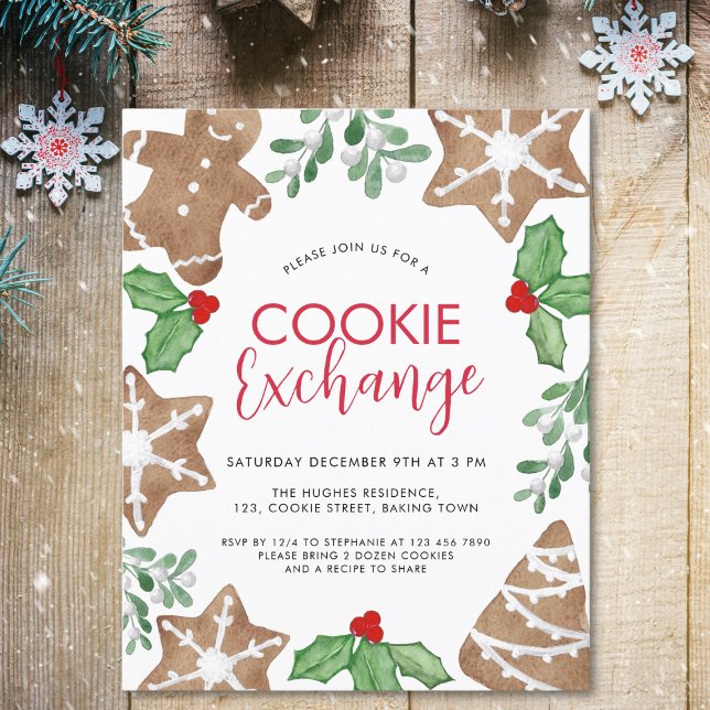 Lámina Invitación de intercambio de cookies para Navidade (Subido por el creador)