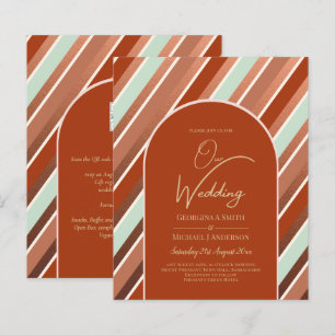 Lámina INVITACIÓN DE LA Boda Verde DE Terracotta Mint PRE