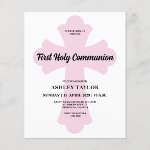 Lámina Invitación de la Cruz Rosa Ligera Primero Santa Co