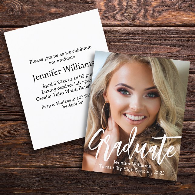 Lámina Invitación de la fiesta de graduación de foto mini (Subido por el creador)