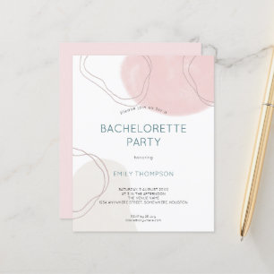 Lámina Invitación de la fiesta de la soltera de formas ab