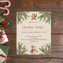 Invitación de la fiesta de los Navidades naturales