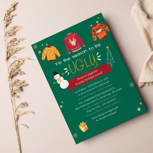 Lámina Invitación de la fiesta de los navidades suéter