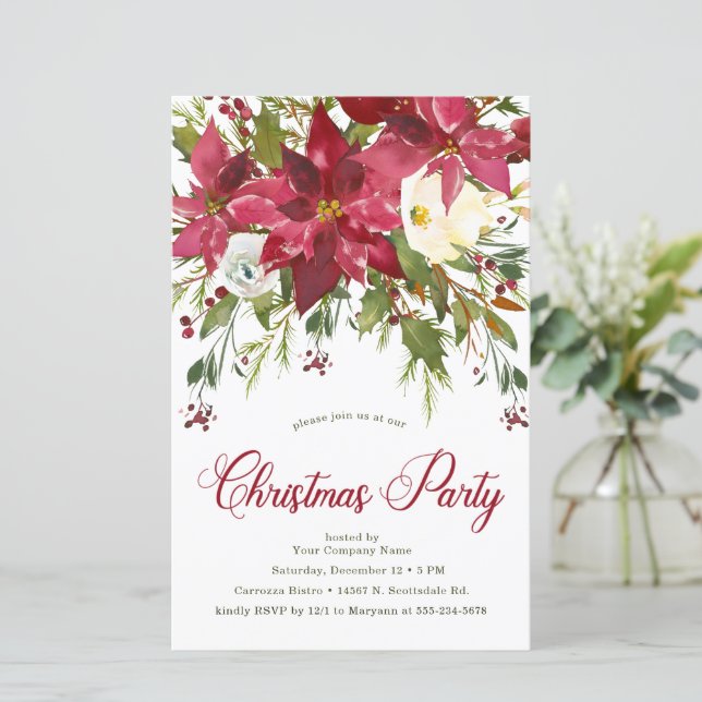 Lámina Invitación de la fiesta de Navidad de la compañía  (Anverso de pie)