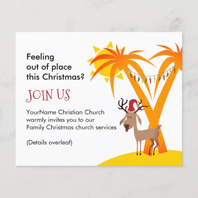 Lámina Invitación de la Iglesia de Navidades de Presupues (Anverso)