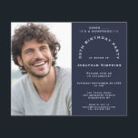 Lámina Invitación de la Marina de Fiesta Sorpresiva 30 de<br><div class="desc">Una alternativa de valor por dinero BUDGET en un tamaño menor de 4, 5 x 5, 6" de peso semibrillante de 110 libras, que es de espesor similar al de una postal (sin embargo, no es adecuado para usar como postal). POR FAVOR, TENGA EN CUENTA QUE HAY UNA invitación por...</div>