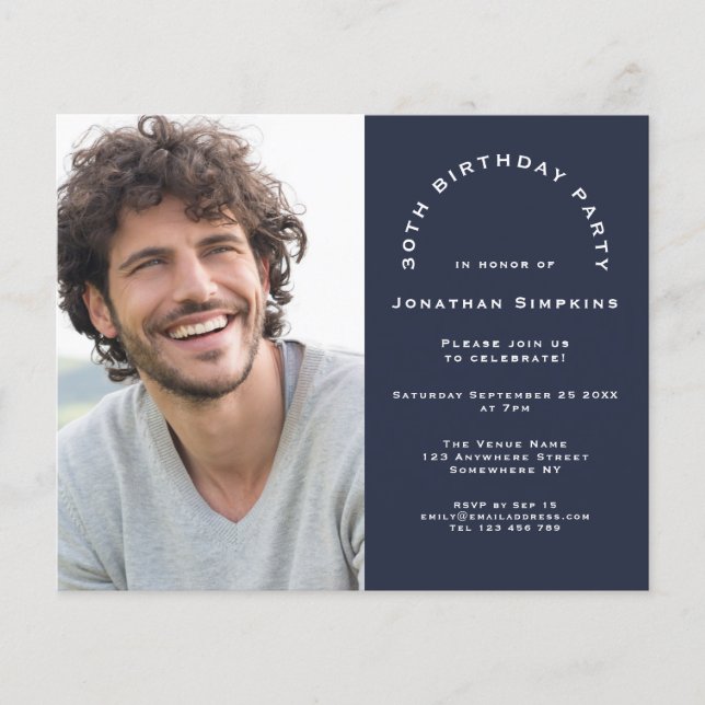 Lámina Invitación de la Marina Fiesta por 30 cumpleaños (Anverso)