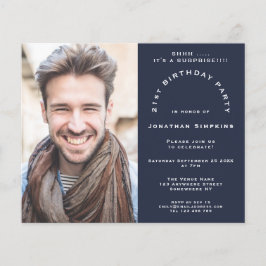 Lámina Invitación de la marina Fiesta sorpresa 21st Budge