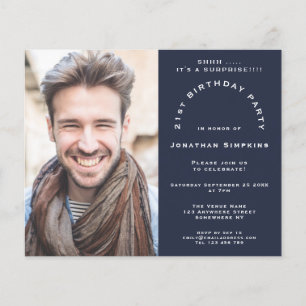 Lámina Invitación de la marina Fiesta sorpresa 21st Budge