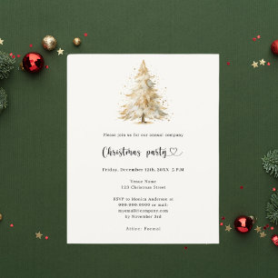 Lámina Invitación de la Parte de Navidades de negocios QR