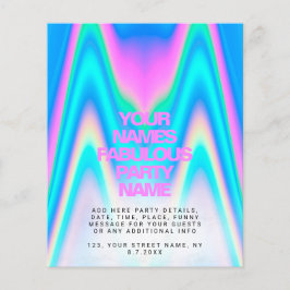 Lámina Invitación de la Parte del año 2000 iridiscente ho