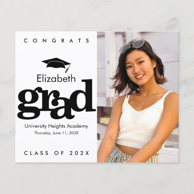 Lámina Invitación de límite de calificación de foto blanc (Anverso)