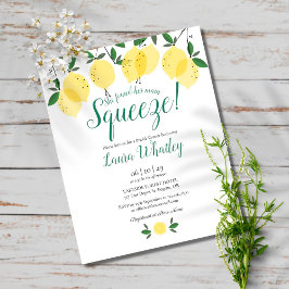 Lámina Invitación de limón principal de la ducha nupcial