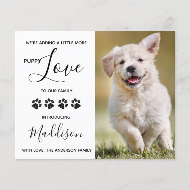 Lámina Invitación de Mascotas nuevos con el perro del amo (Anverso)