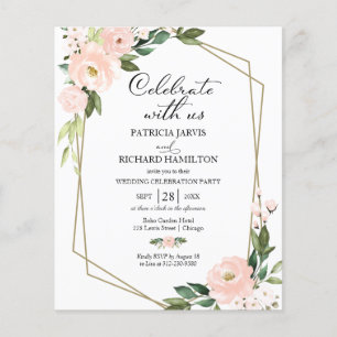 Lámina Invitación de matrimonio casual con presupuesto fl
