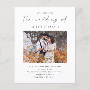 Lámina Invitación de matrimonio de código QR con escritur