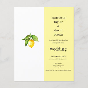 Lámina Invitación de matrimonio de código QR de limón ama