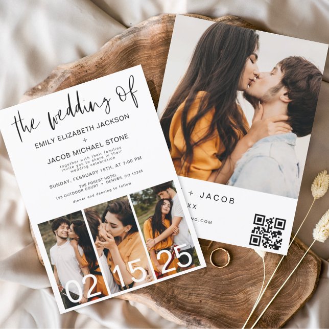 Lámina Invitación de matrimonio de código QR de presupues (Subido por el creador)