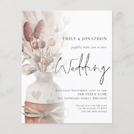 Lámina Invitación de matrimonio de código QR de superposi