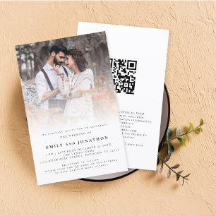Lámina Invitación de matrimonio de código QR para superpo