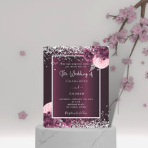 Invitación de matrimonio de florines de plata de B