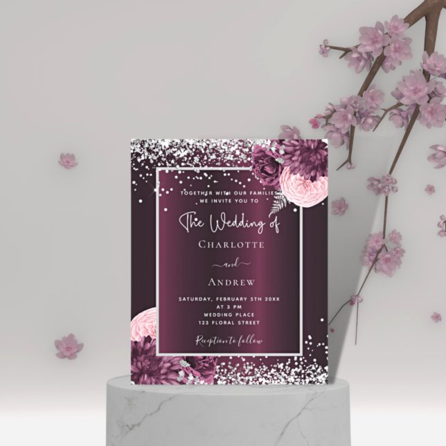 Lámina Invitación de matrimonio de florines de plata de B (Subido por el creador)