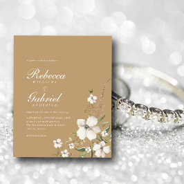 Lámina Invitación de matrimonio de foto de floral de colo