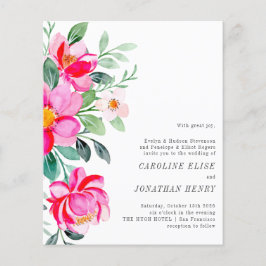 Lámina Invitación de matrimonio formal de floral acuarela