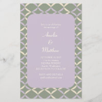 Invitación de matrimonio geométrico elegante de Li