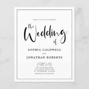 Lámina Invitación de matrimonio para detalles de borde de