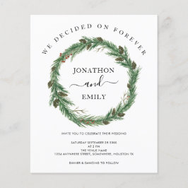 Lámina Invitación de matrimonio para Navidades de guirnal