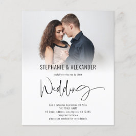 Lámina Invitación de matrimonio por sobreposición de foto