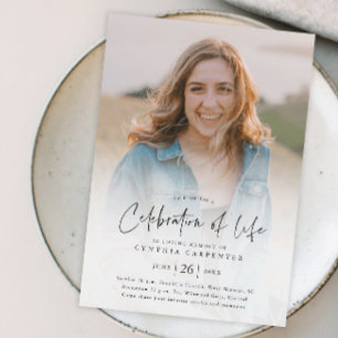 Lámina Invitación de Memorial de Celebración de Vida con