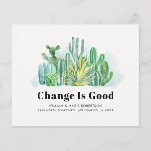 Lámina Invitación de movimiento Cacti de acuarela de pres