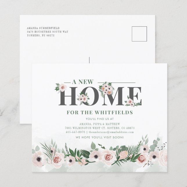 Lámina Invitación de movimiento de dirección residencial  (Anverso / Reverso)