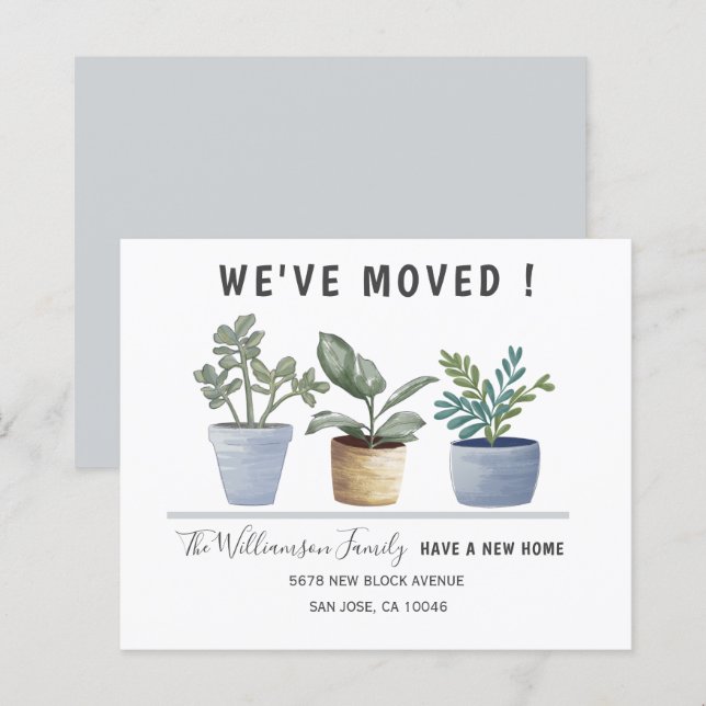 Lámina Invitación de movimiento de plantas potentes botán (Anverso / Reverso)