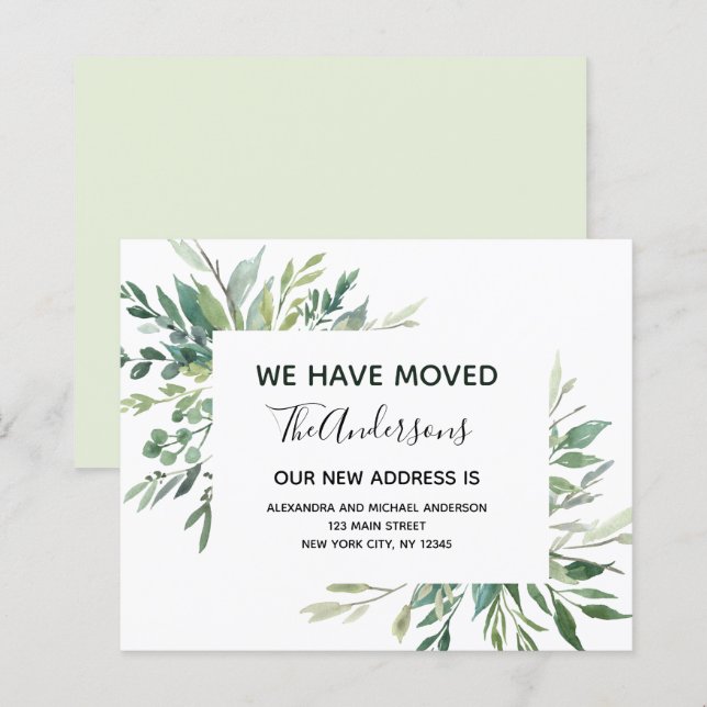 Lámina Invitación de movimiento de presupuesto vegetación (Anverso / Reverso)