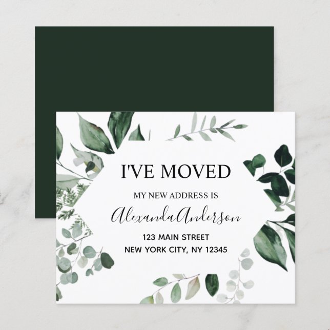 Lámina Invitación de movimiento de presupuesto vegetación (Anverso / Reverso)