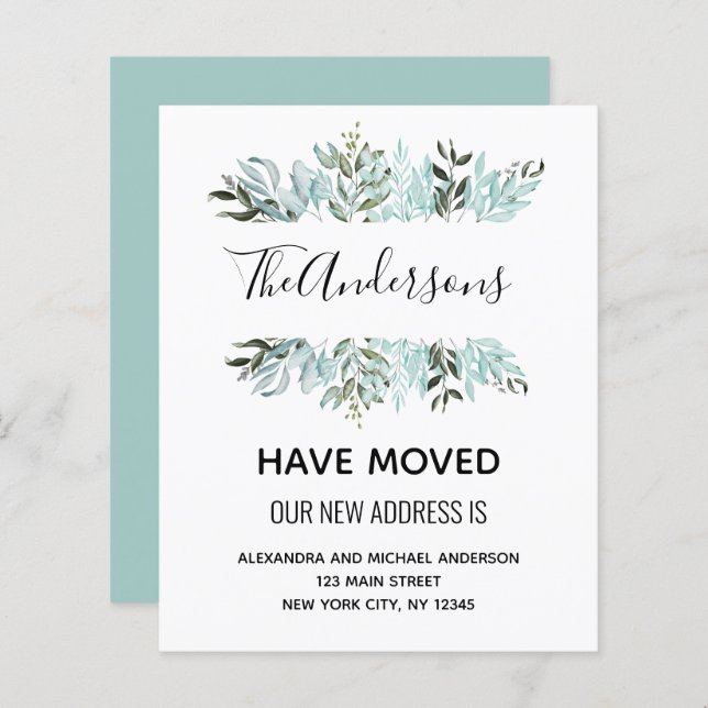 Lámina Invitación de movimiento de presupuesto vegetación (Anverso / Reverso)