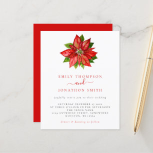 Lámina Invitación de Navidades de presupuesto Boda Red Po