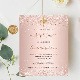 Lámina Invitación de oro al bautismo presupuestal subió