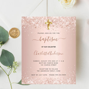 Lámina Invitación de oro al bautismo presupuestal subió