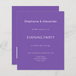Lámina Invitación de partido de matrimonio QR púrpura sim